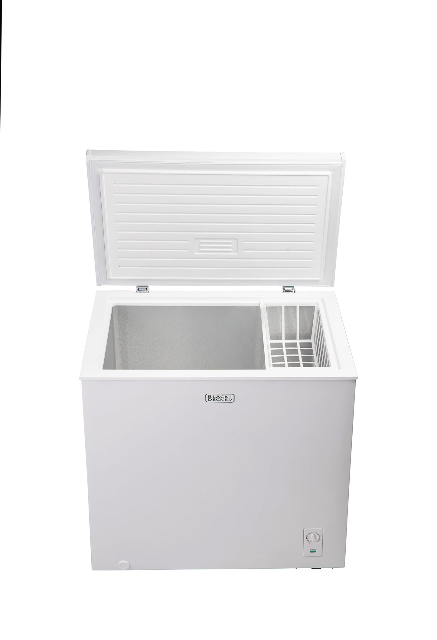 BLACK+DECKER 19.8 Cu. Ft. Chest Freezer, Deep Freezer with Top Opening, Freezer Chest with 2 Removable Storage Baskets, Mechanical Temperature Control, Manual Defrost, R600a Refrigerant,BCF1980E,White