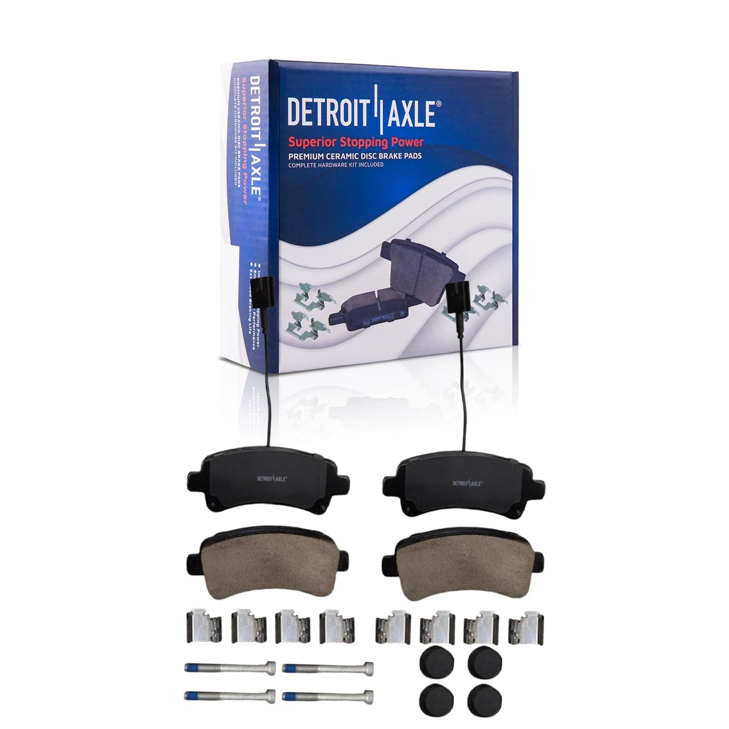 Detroit Axle - Brake Kit for Dodge Avenger Caliber Jeep Patriot Compass Chrysler 200 Sebring Replacement Disc Brake Rotors Ceramic Brakes Pads 5 Lugs: 11.57" inch Front and 10.31" inch Rear Rotors