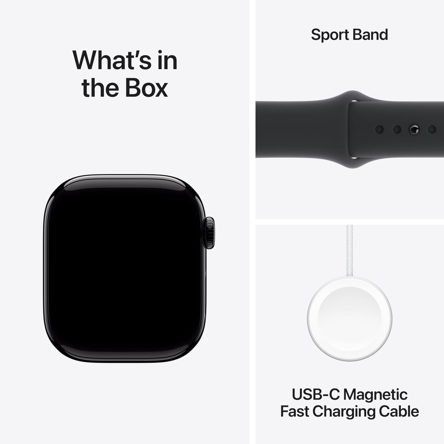 Apple Watch Series 10 [GPS + Cellular 42mm case] Smartwatch with Jet Black Aluminum Case with Black Sport Band - M/L. Fitness Tracker, ECG App, Always-On Retina Display, Water Resistant