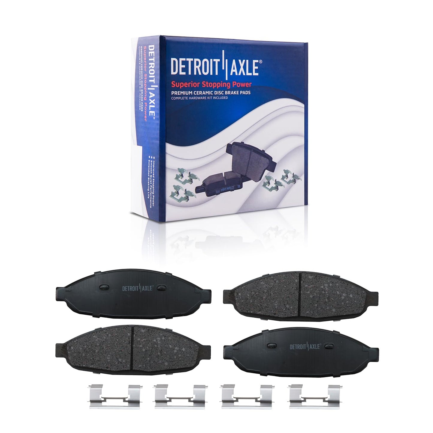 Detroit Axle - Brake Kit for Nissan Pathfinder Murano INFINITI QX60 X35, Disc Rotors Ceramic Pads 2013-2021 Replacement: 12.60" Front and 12.13" Rear Rotor