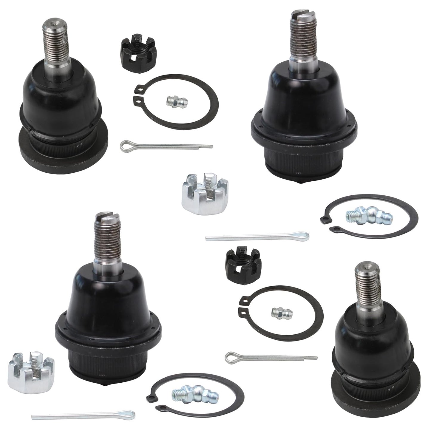 Detroit Axle - 4WD Front 4pc Ball Joints for Ford F-250 F-350 F-450 F-550 Excursion, 4 Upper & Lower Ball Joints Replacement