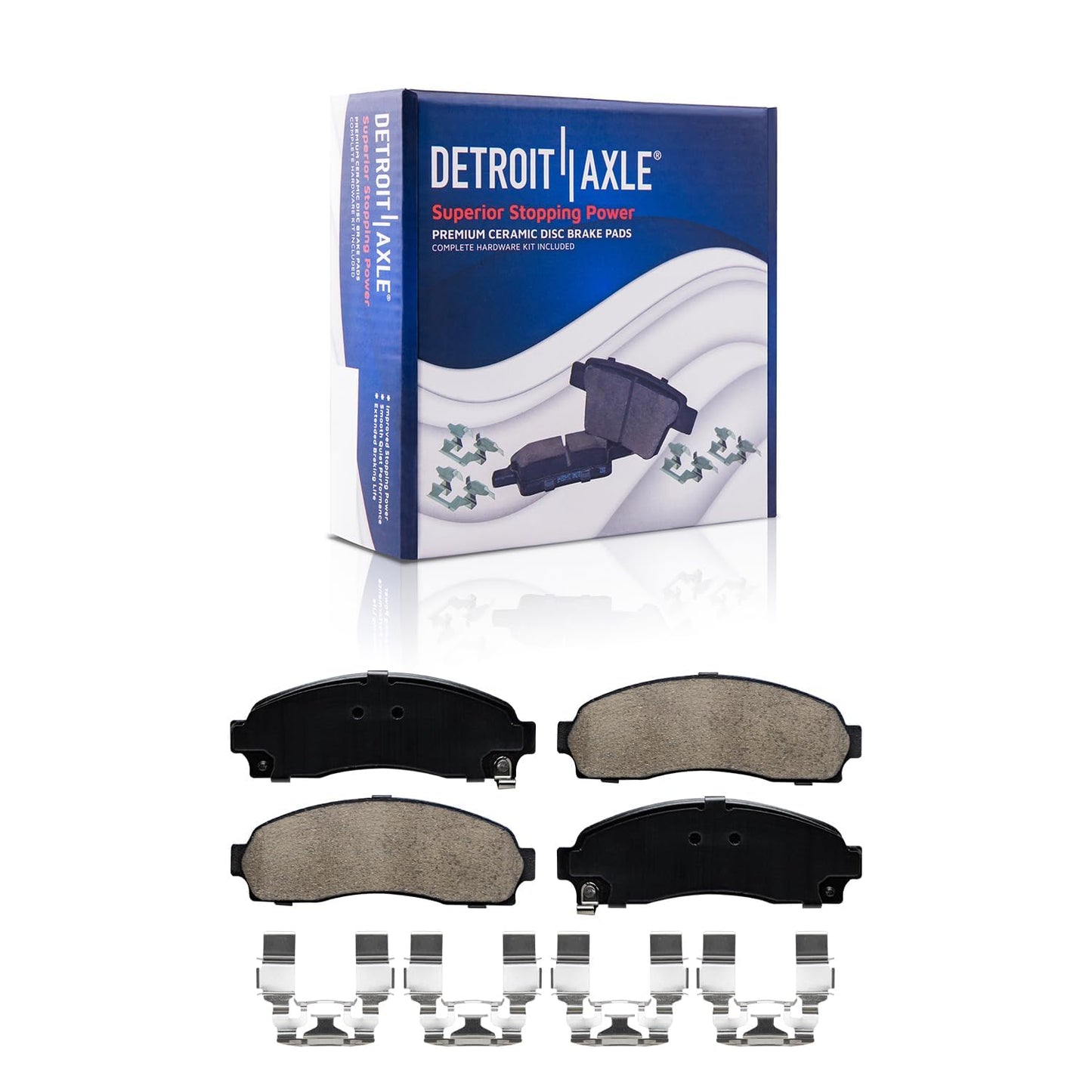 Detroit Axle - Front Brakes Kit for Chevrolet Equinox Impala Malibu Buick Regal LaCrosse Allure GMC Terrain Saab 9-5 Disc Brake Rotors Ceramic Brakes Pads : 12.64'' inch Rotor
