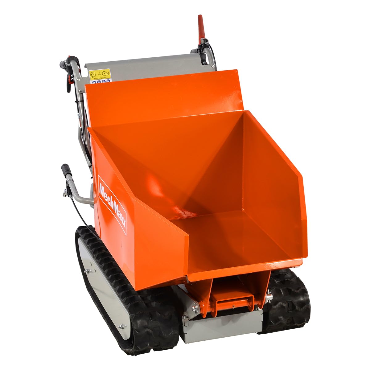 MechMaxx 1100Lb Loading 48V Battery Powered Wheel Barrow Electric Dumper Cart with 30W Light, Hydraulic Tipping, 1000W Brushless DC Motor, LED Display Screen, Model EH50 Yellow