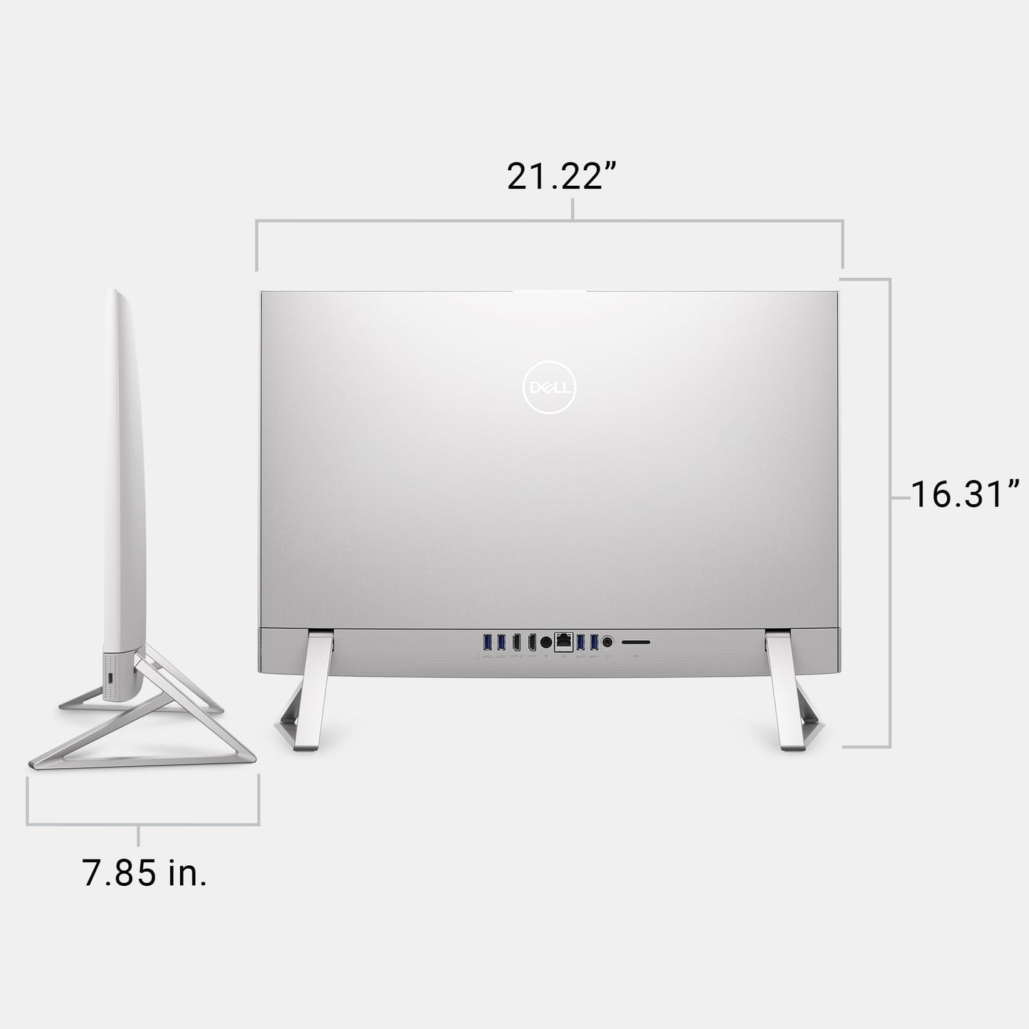 Dell 24 Inch FHD IPS All-in-One Computer, Intel Core 7-150U Processor, Touch Screen Display, 16GB DDR5 RAM, 512GB SSD, Wireless Keyboard and Mouse, Windows 11 Pro, WiFi, HDMI, Anti-Glare, White
