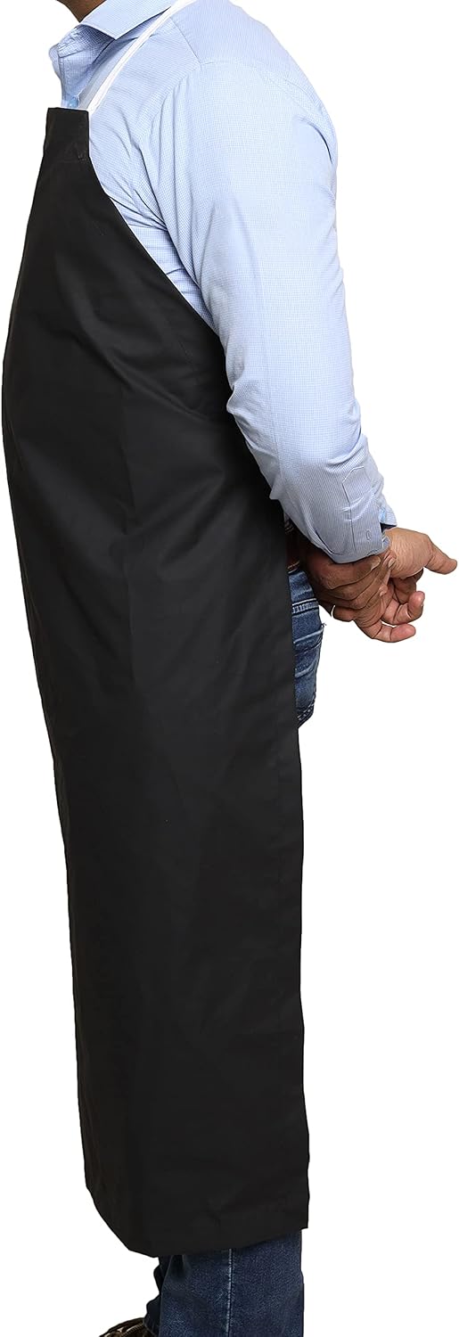 EISCO Rubber Vinyl Apron - Adjustable Bib Apron for Dishwashing, Butcher, Laboratory