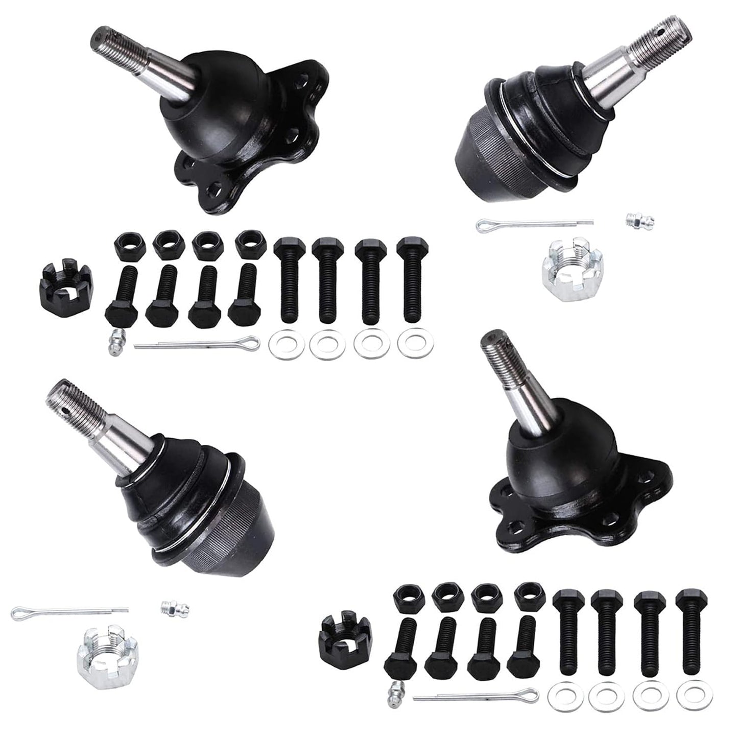 Detroit Axle - 4WD Front 4pc Ball Joints for Ford F-250 F-350 F-450 F-550 Excursion, 4 Upper & Lower Ball Joints Replacement