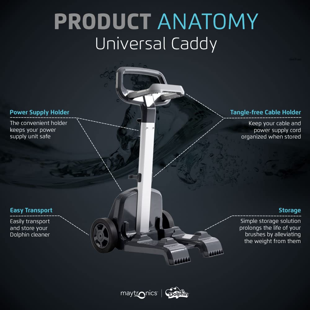 Dolphin Genuine Accessory — Universal Caddy for Any Robotic Pool Vacuum Cleaner — Easy to Transport and Store Your Dolphin Year-Round