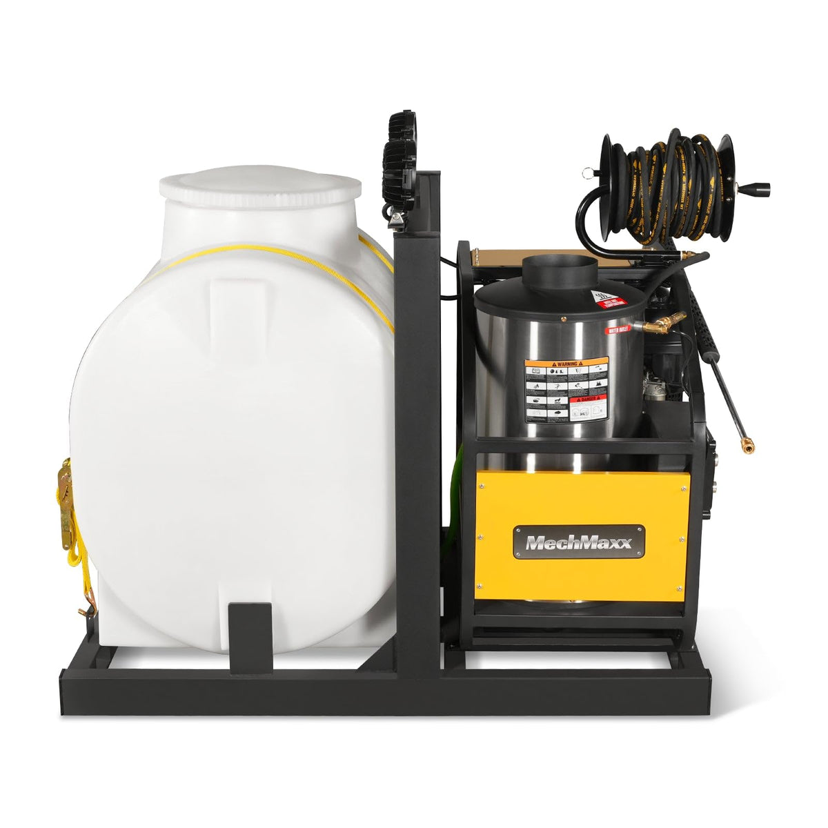 MechMaxx 4000 PSI 4 GPM 420cc 13.4HP E-Start Gas Engine Hot Water Pressure Washer with Hose Reel, Model HPW40D