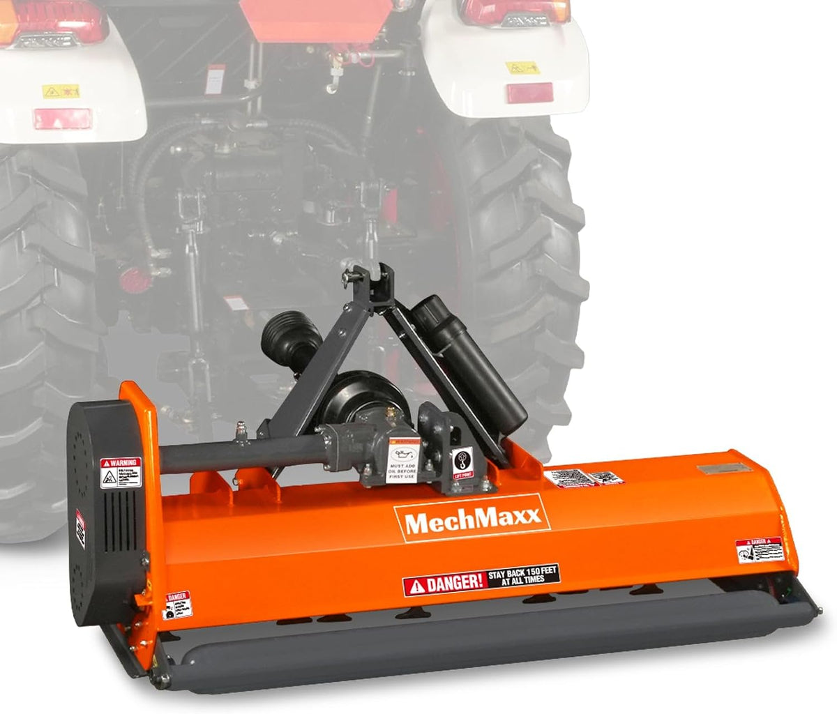 60'' inch PTO Powered 3 Point Standard Duty Flail Mower for 15-35hp Tractor, NOT Suitable for Quick Hitch, Model EFS60