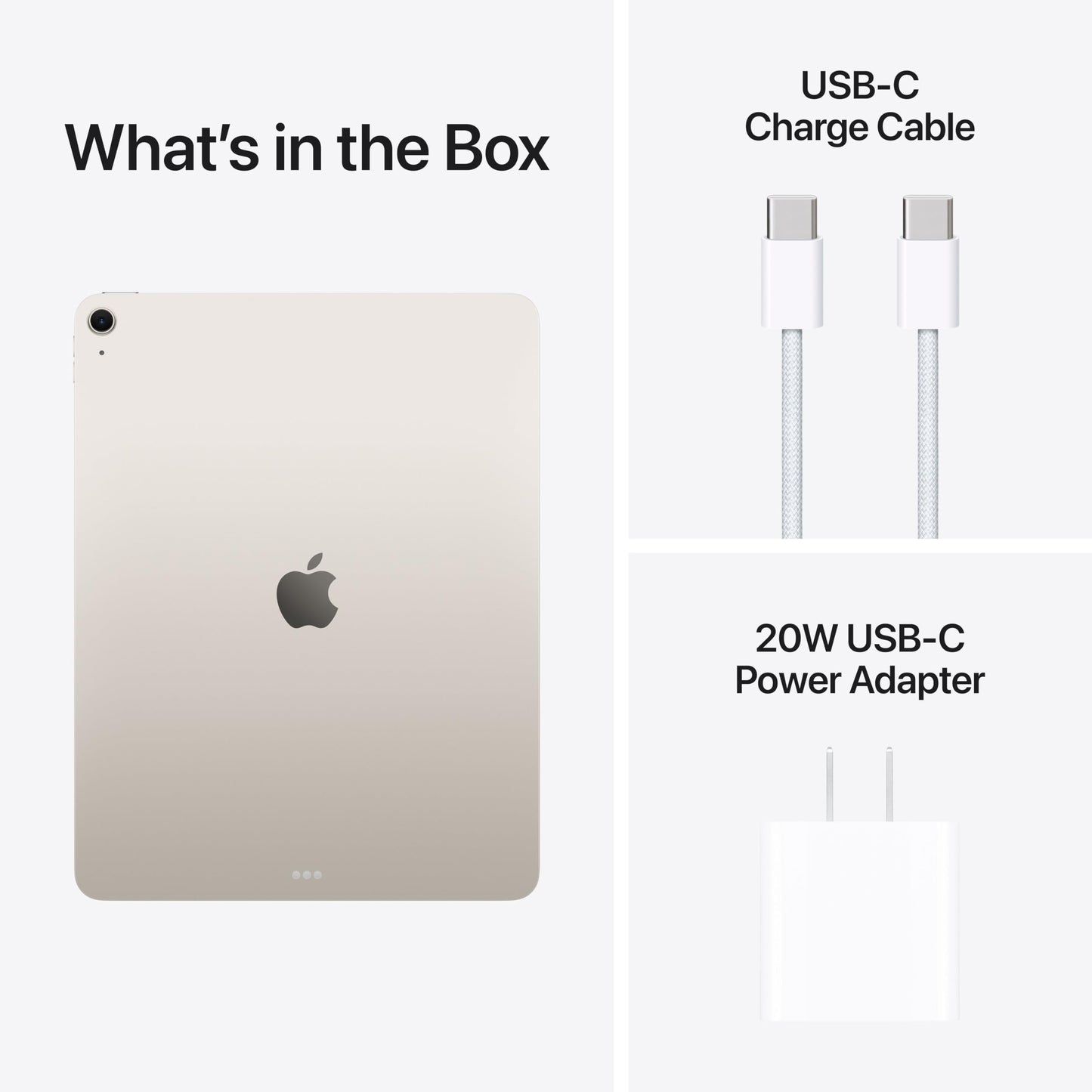 Apple iPad Air 13-inch (M4): Liquid Retina Display, 128GB, 12MP Front/Back Camera, Wi-Fi 7 with Apple N1, Touch ID, All-Day Battery Life — Starlight