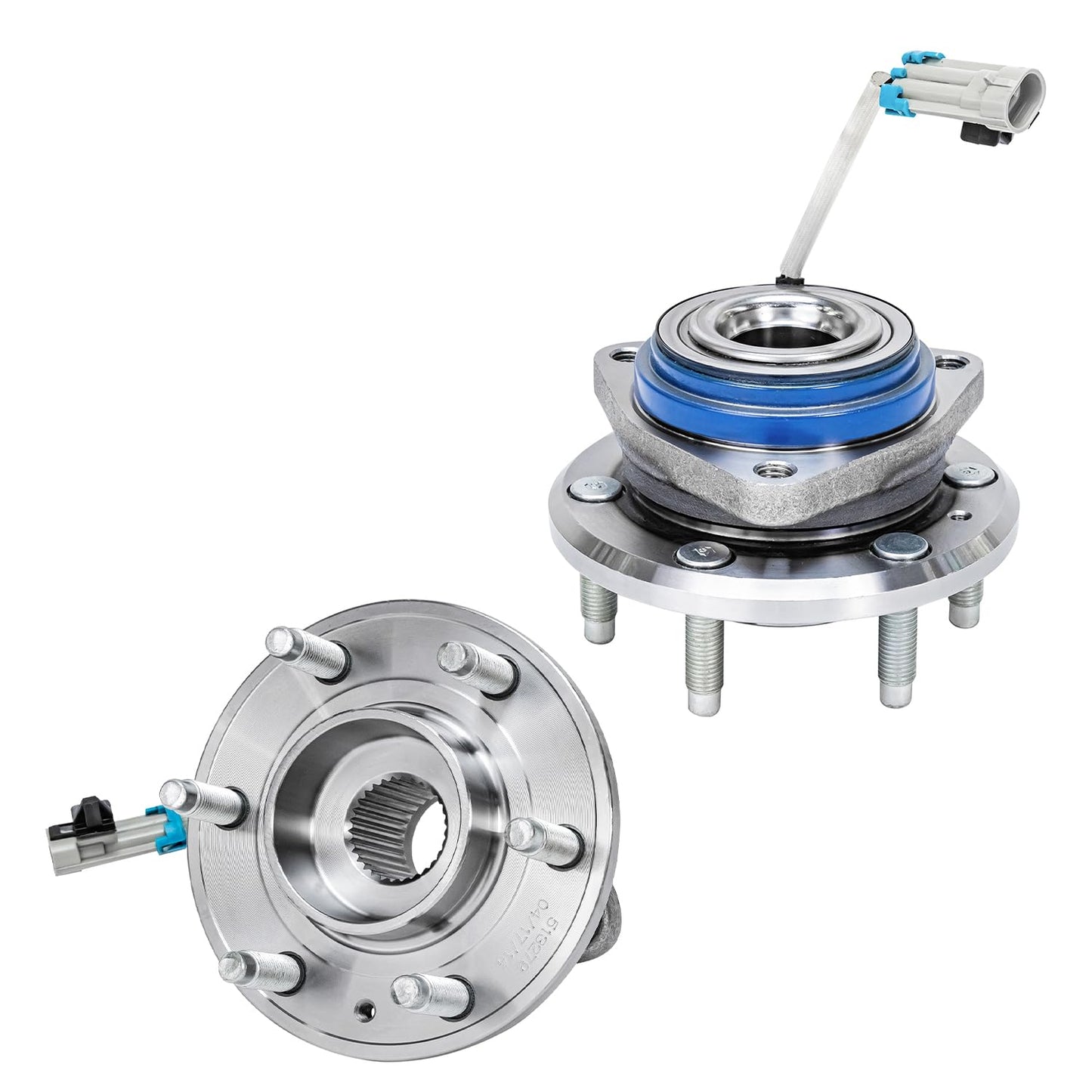 Detroit Axle - Pair 2WD Front Wheel Bearing Hub Assembly for 99-06 Chevy Silverado Sierra 1500, 00-06 Suburban 1500 Tahoe Yukon GMC Yukon XL 1500, 02-06 Cadillac Escalade 6 Lugs [with ABS]