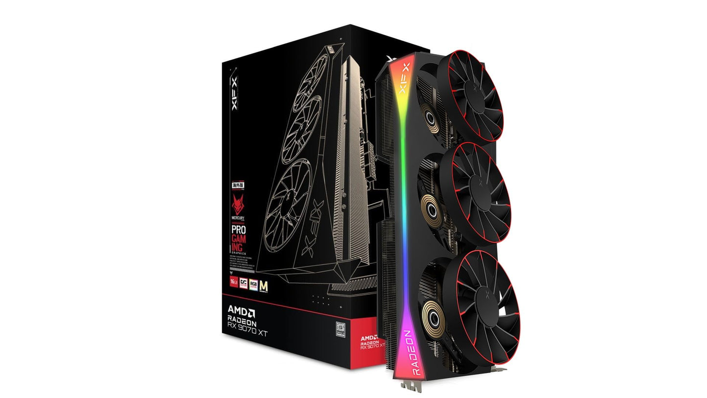 XFX Quicksilver AMD Radeon RX 9070XT Gaming Edition with 16GB GDDR6 HDMI 3xDP, RDNA 4 RX-97TQICKBA, Graphics Card, Compatible with Desktop PCs