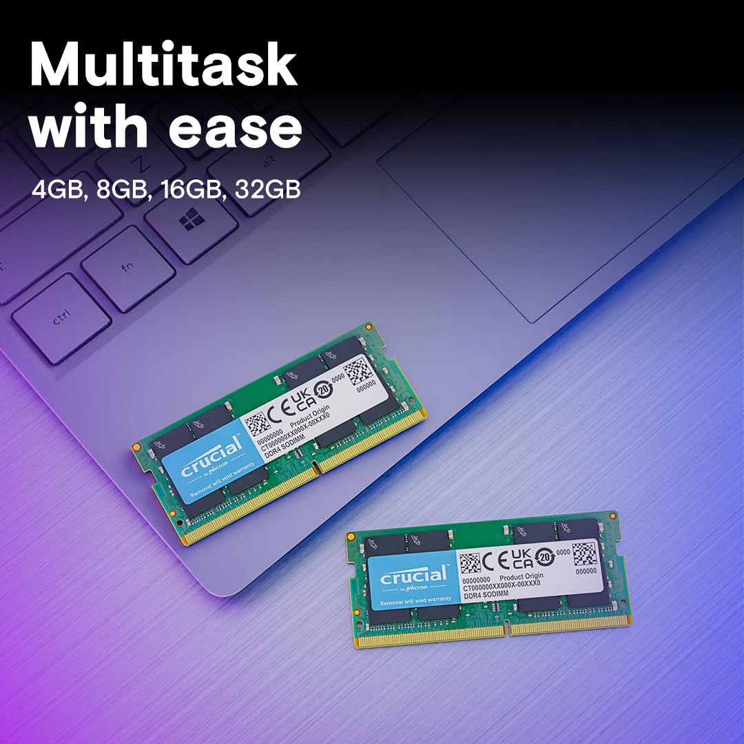 Crucial 8GB, 260-pin SODIMM, DDR4 PC4-19200,