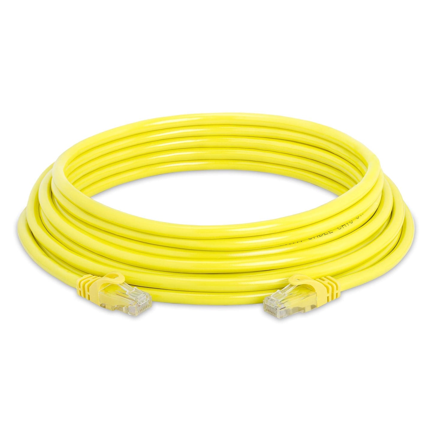 Cmple - RJ45 Cat-6 Ethernet Patch Internet Cable, High Speed Cat6 Network Cable 10 Gigabit, Cat 6 Ethernet LAN Cord with Gold Plated RJ45 Connectors - 5 Feet Yellow