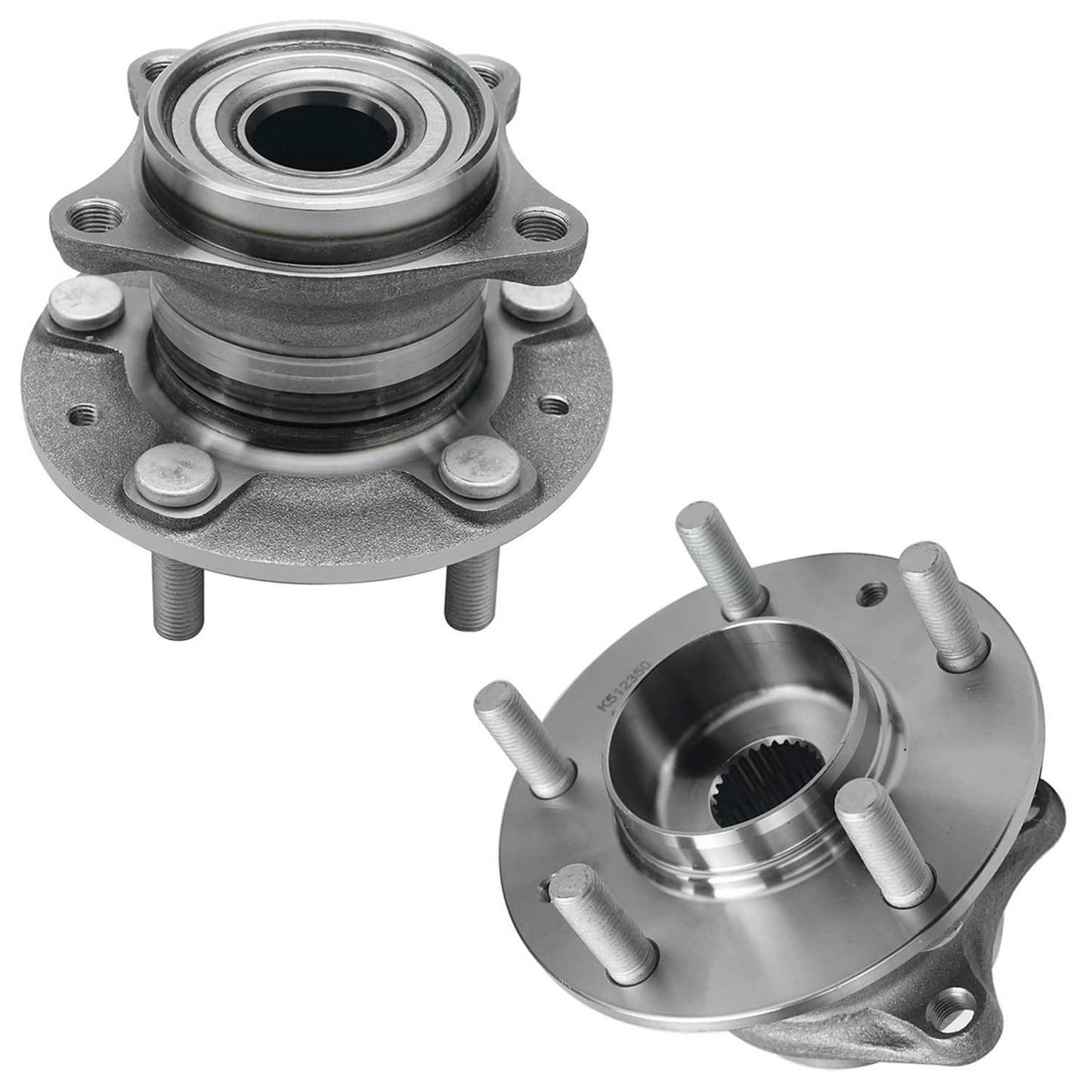 Detroit Axle - Pair 2WD Front Wheel Bearing Hub Assembly for 99-06 Chevy Silverado Sierra 1500, 00-06 Suburban 1500 Tahoe Yukon GMC Yukon XL 1500, 02-06 Cadillac Escalade 6 Lugs [with ABS]