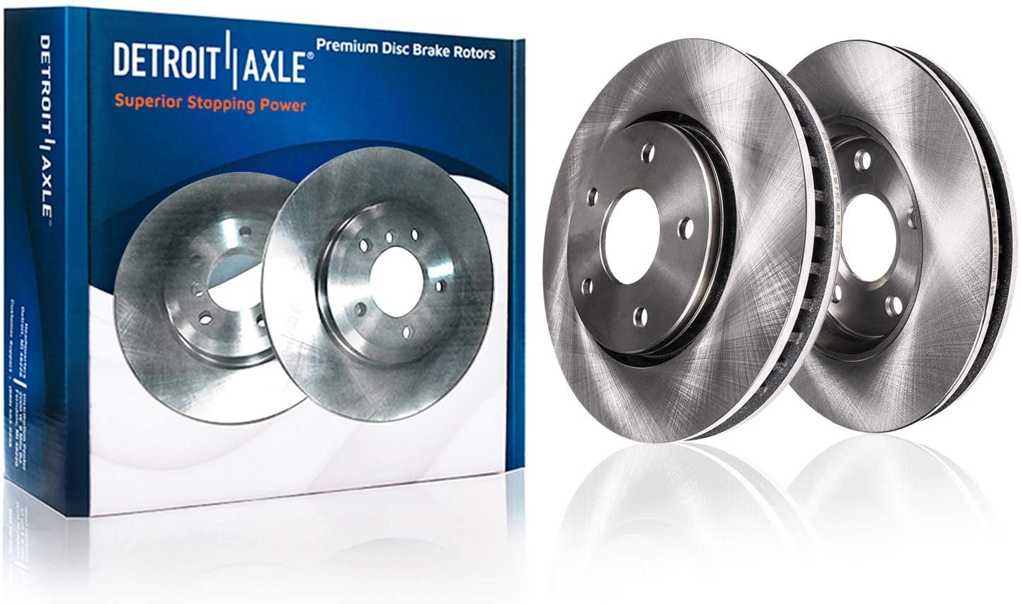 Detroit Axle - Front Brakes Kit for Chevrolet Equinox Impala Malibu Buick Regal LaCrosse Allure GMC Terrain Saab 9-5 Disc Brake Rotors Ceramic Brakes Pads : 12.64'' inch Rotor