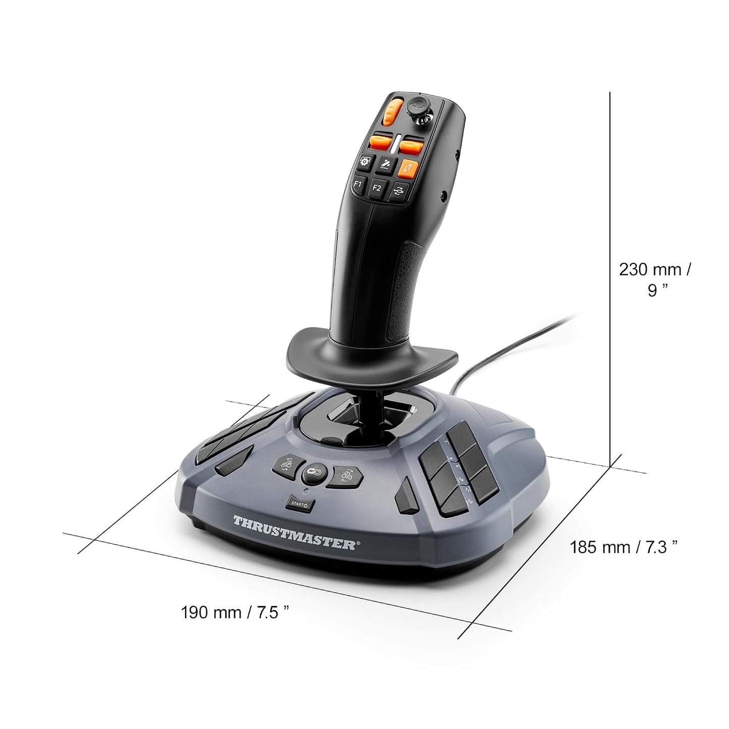 Thrustmaster SimTask FarmStick 3-Axis Farming Simulator Joystick - PC | Plug and play for FS25, 33 programable inputs, thumbwheel, mini-stick, triggers, rocker switches, H.E.A.R.T sensors