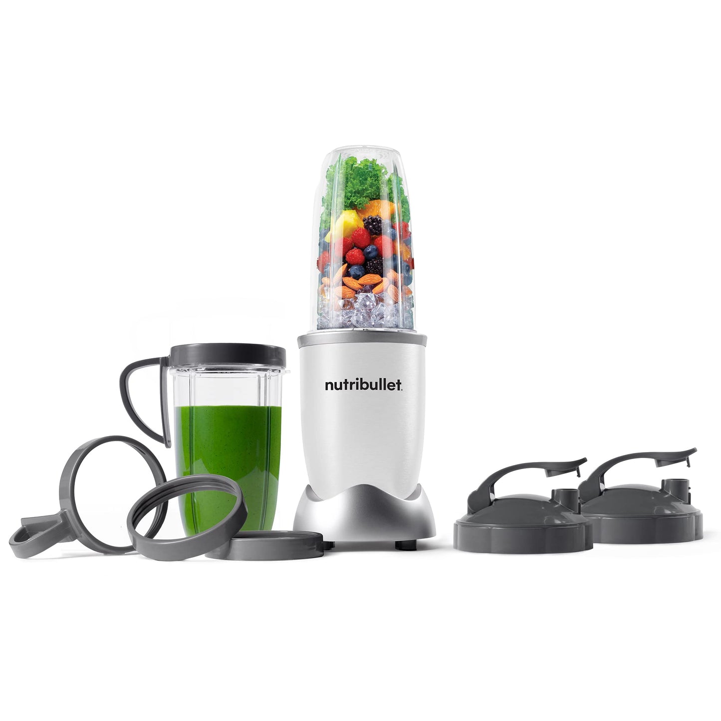 Nutribullet Personal Blender, Shakes, Smoothies, Food Prep, and Frozen Blending, 24 Ounces, 600 Watt, Dark Gray, NBR-0601WM