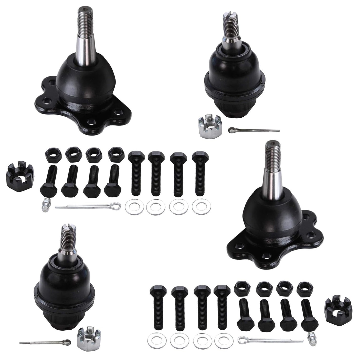 Detroit Axle - 4WD Front 4pc Ball Joints for Ford F-250 F-350 F-450 F-550 Excursion, 4 Upper & Lower Ball Joints Replacement