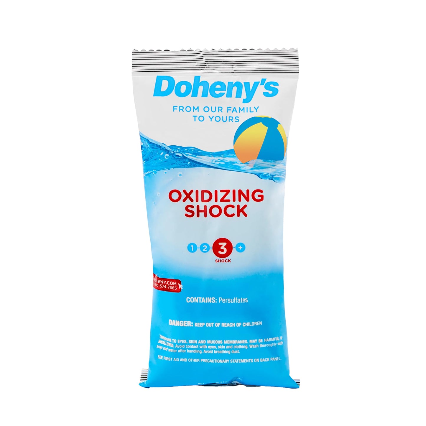 Doheny's Chlorine-Free Oxidizing Shock | Fast-Dissolving | Removes Chloramines & Boosts Free Chlorine | Safe to Swim 15 Minutes After Application | 12 x 1lb Bags (12lb Total)