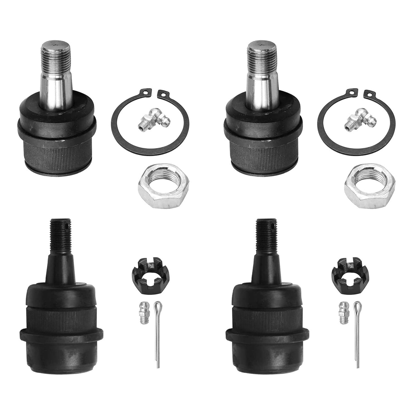 Detroit Axle - 4WD Front 4pc Ball Joints for Ford F-250 F-350 F-450 F-550 Excursion, 4 Upper & Lower Ball Joints Replacement