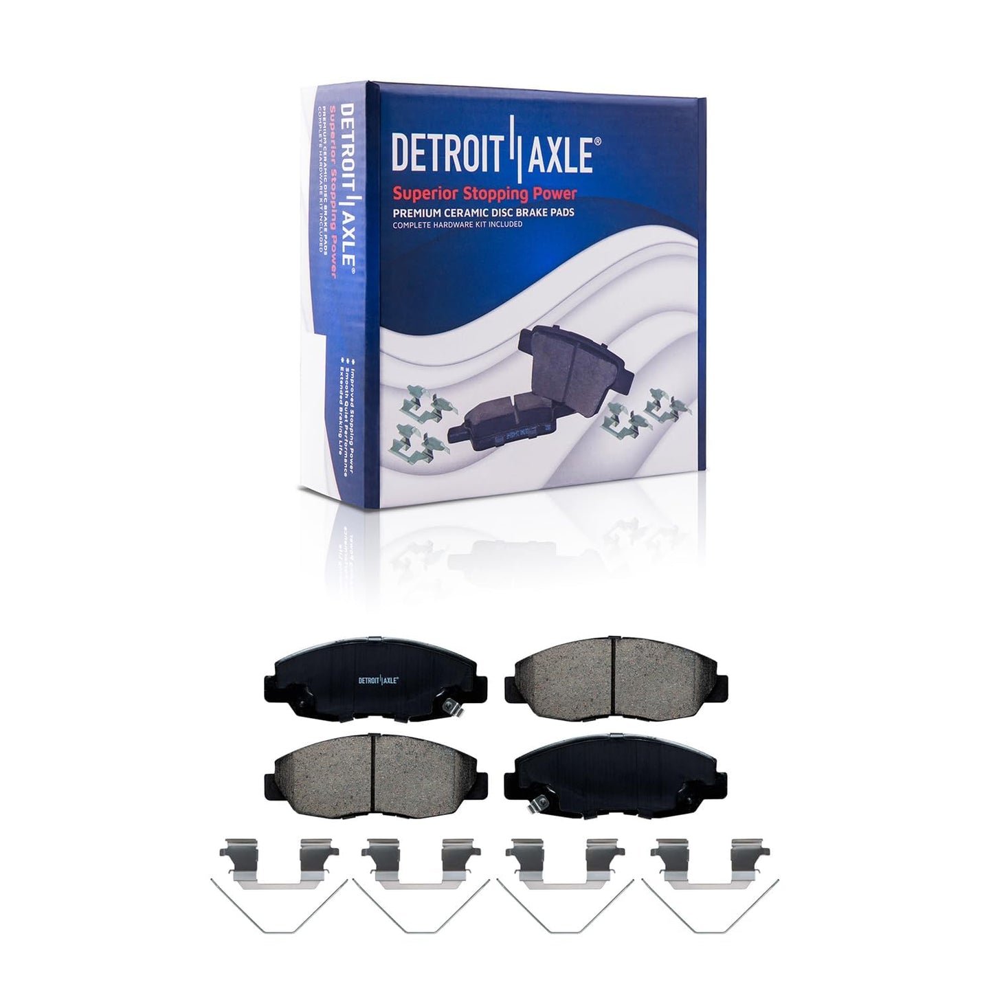Detroit Axle - Front Brakes Kit for Chevrolet Equinox Impala Malibu Buick Regal LaCrosse Allure GMC Terrain Saab 9-5 Disc Brake Rotors Ceramic Brakes Pads : 12.64'' inch Rotor