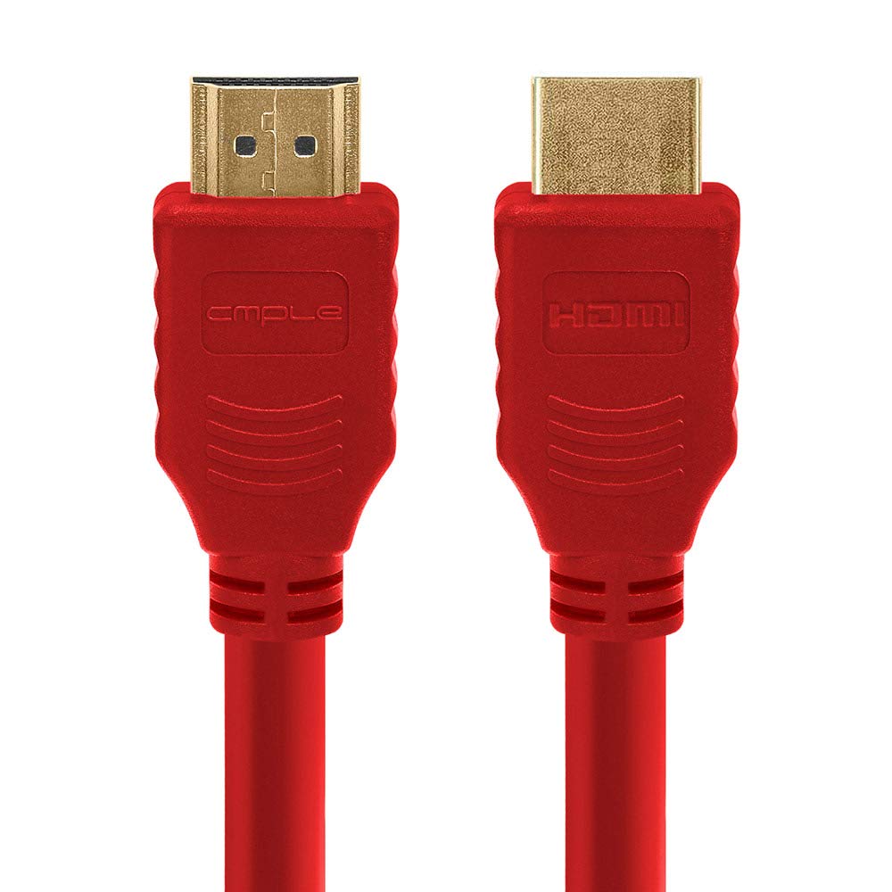 Cmple - HDMI Cable 10FT High Speed HDTV Ultra-HD (UHD) 3D, 4K @60Hz, 18Gbps 28AWG HDMI Cord Audio Return 10 Feet Purple