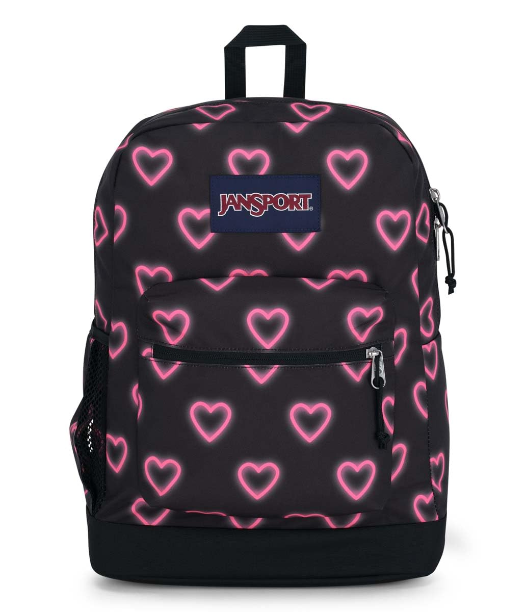 JanSport Cross Town Plus Backpack - Large Main Compartment, Side Water Bottle Pocket, 15-Inch Padded Laptop Sleeve - Black