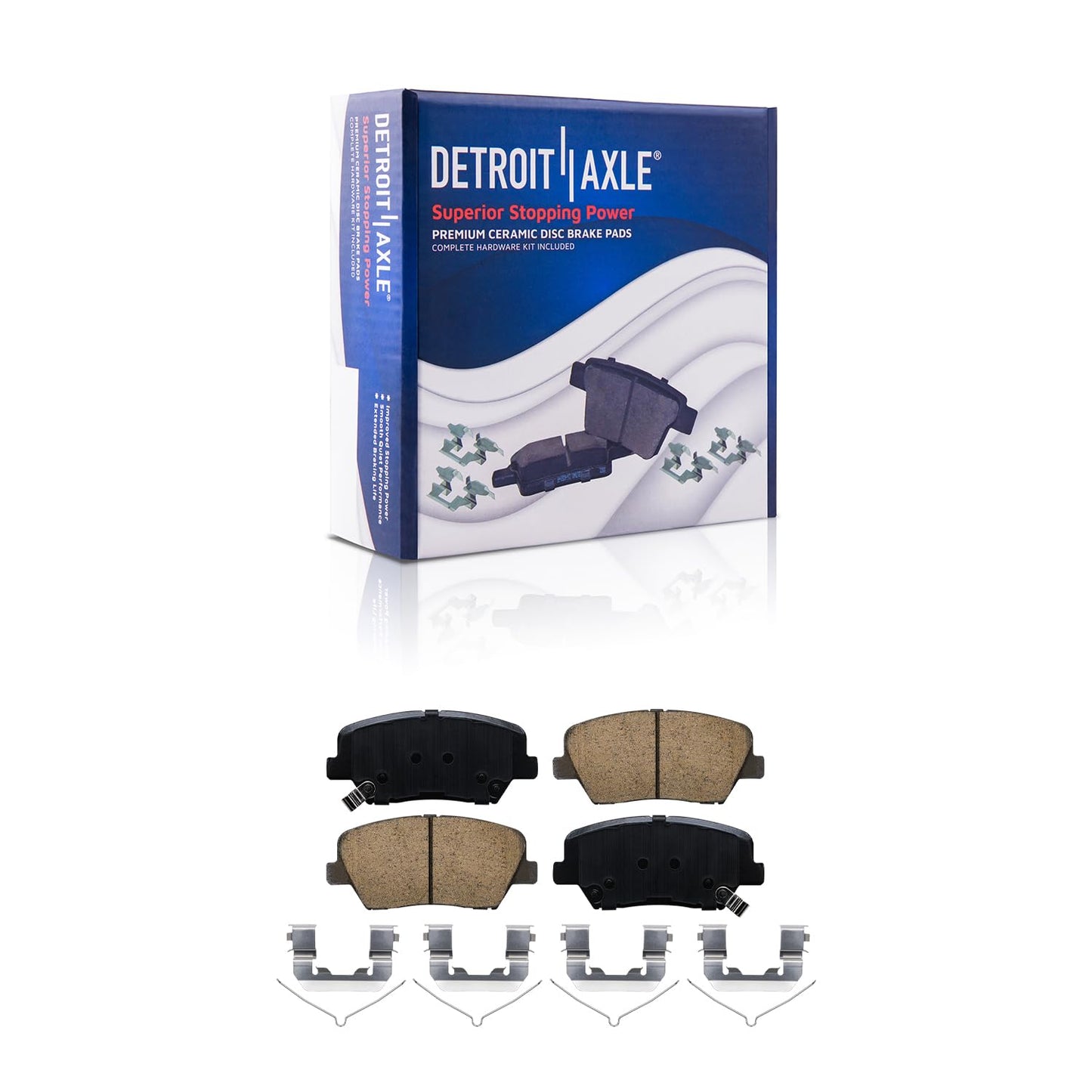 Detroit Axle - Front Brakes Kit for Chevrolet Equinox Impala Malibu Buick Regal LaCrosse Allure GMC Terrain Saab 9-5 Disc Brake Rotors Ceramic Brakes Pads : 12.64'' inch Rotor