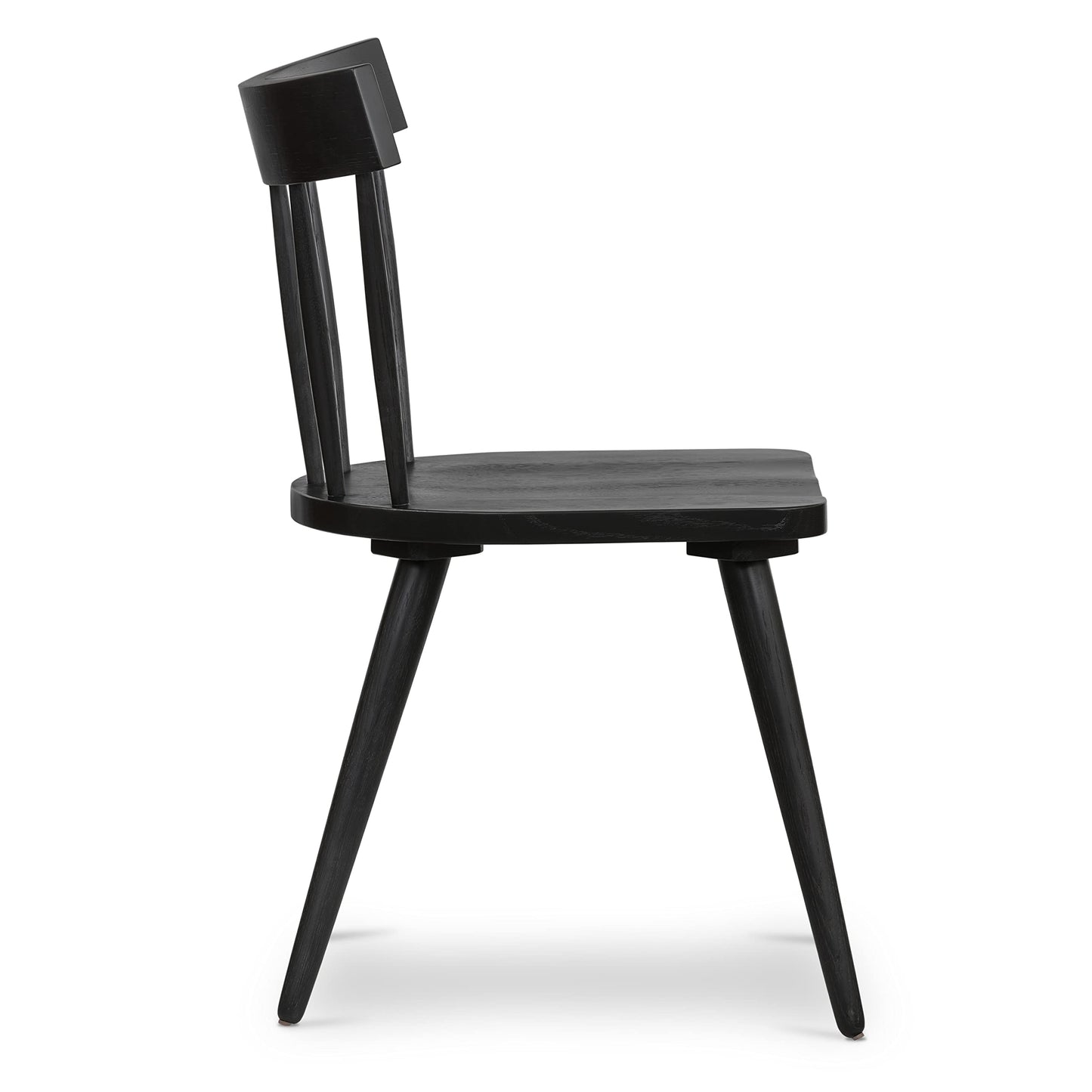 POLY & BARK HAVA Dining Chair,Oak, Black