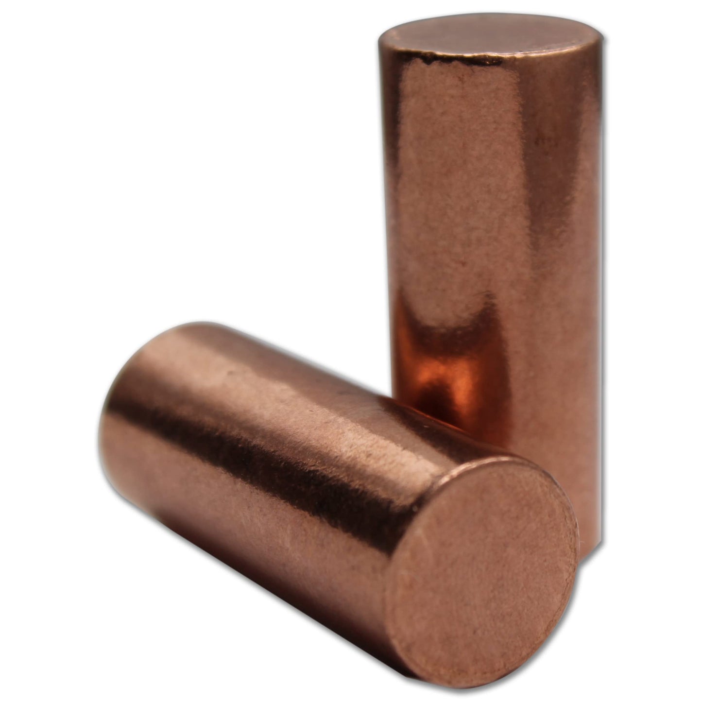 Premium Copper Round Rod Set - 2 Piece (3.63" x 0.75") - 99.9% Pure - Velvet Pouch & Authenticity Certificate Included by Mint State Gold