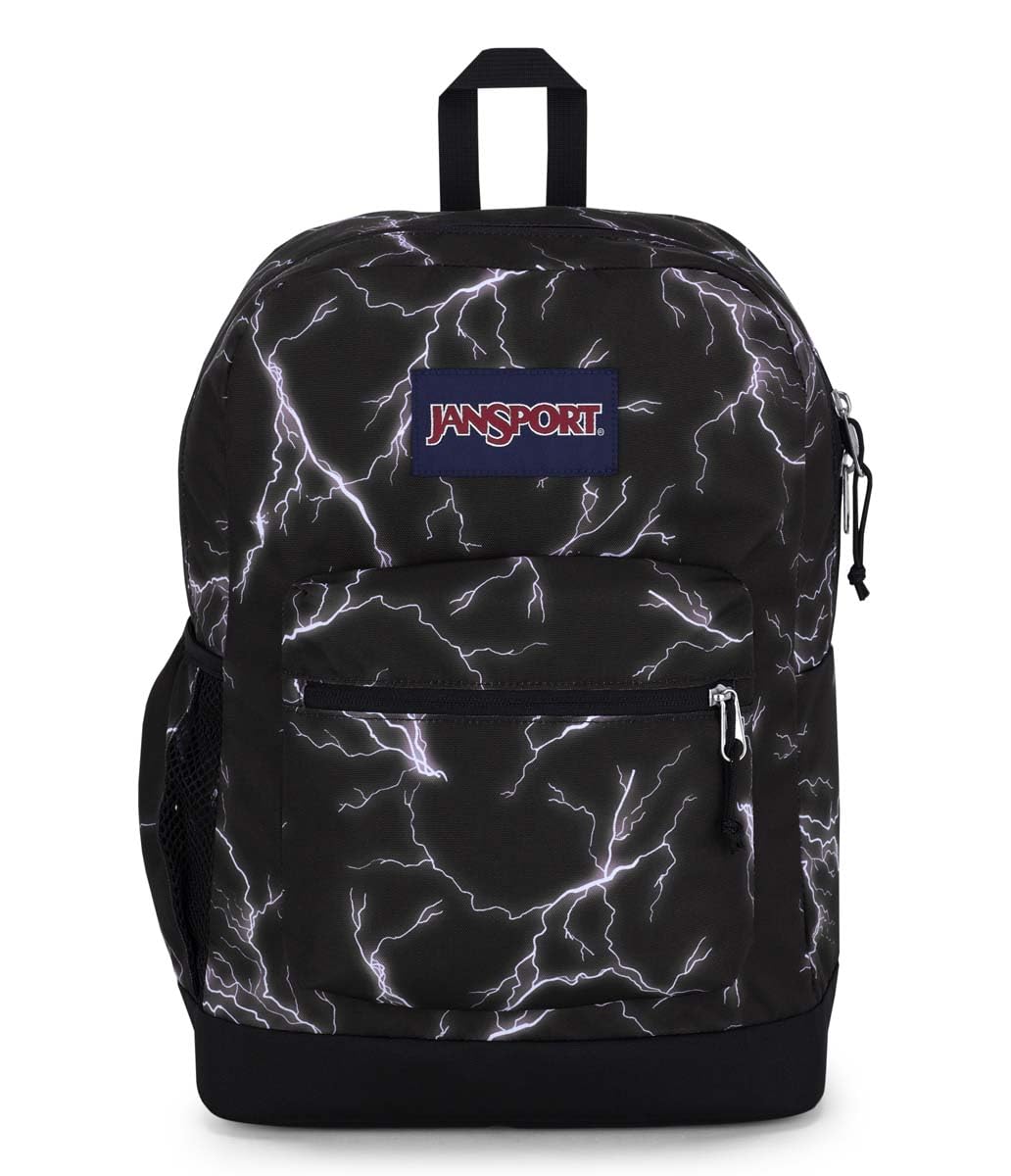 JanSport Cross Town Plus Backpack - Large Main Compartment, Side Water Bottle Pocket, 15-Inch Padded Laptop Sleeve - Black