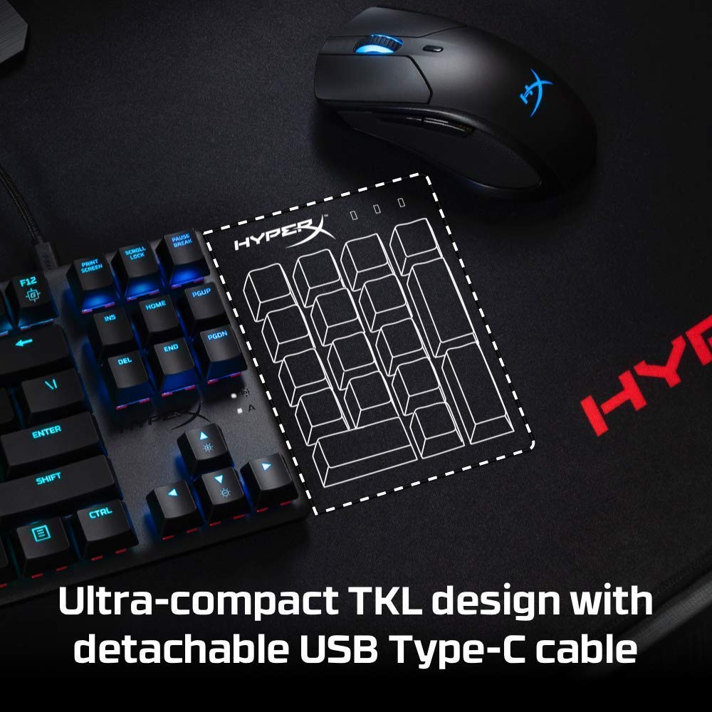 HyperX Alloy Origins 65 - Mechanical Gaming Keyboard – Compact 65% Form Factor - Linear Red Switch - Double Shot PBT Keycaps - RGB LED Backlit - NGENUITY Software Compatible,Black