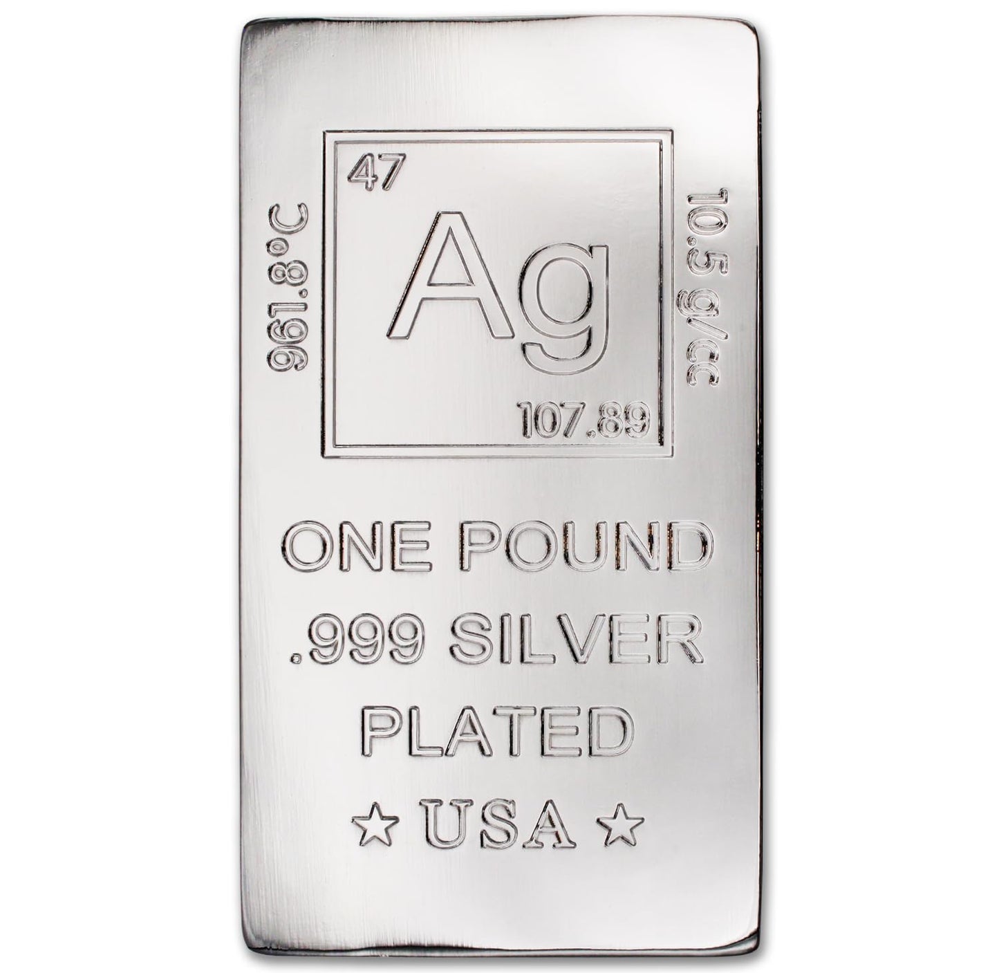 1 Pound Copper Bar Ingot Paperweight - 999 Pure Chemistry Element Design with Certificate of Authenticity by Mint State Gold