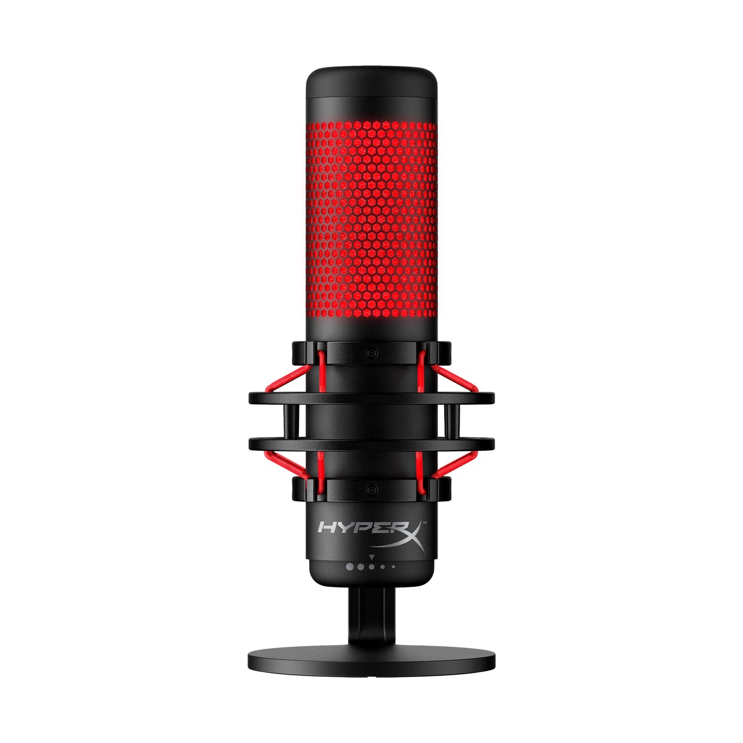 HyperX QuadCast 2 – USB Microphone for Gaming, Streaming and Podcasting, with On-Board Controls, LED Lighting, Removable Shock Mount, PC, Mac, PS5, PS4, USB-C - Black
