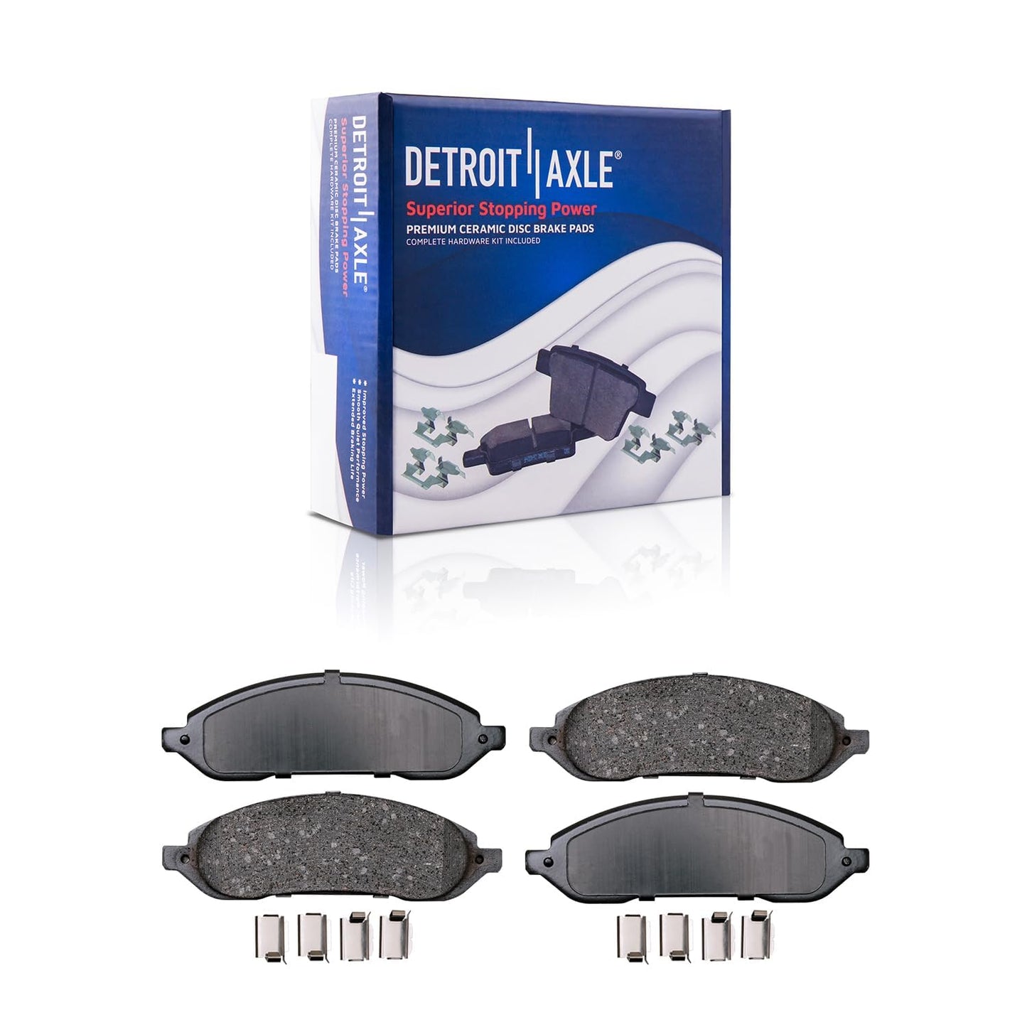 Detroit Axle - Front Brake Kit for Chevy GMC Silverado Sierra Suburban Savana Express Yukon XL 1500 Tahoe Avalanche Escalade ESV EXT XTS Brake Rotors Ceramic Brakes Pads : 12.99" inch Rotor