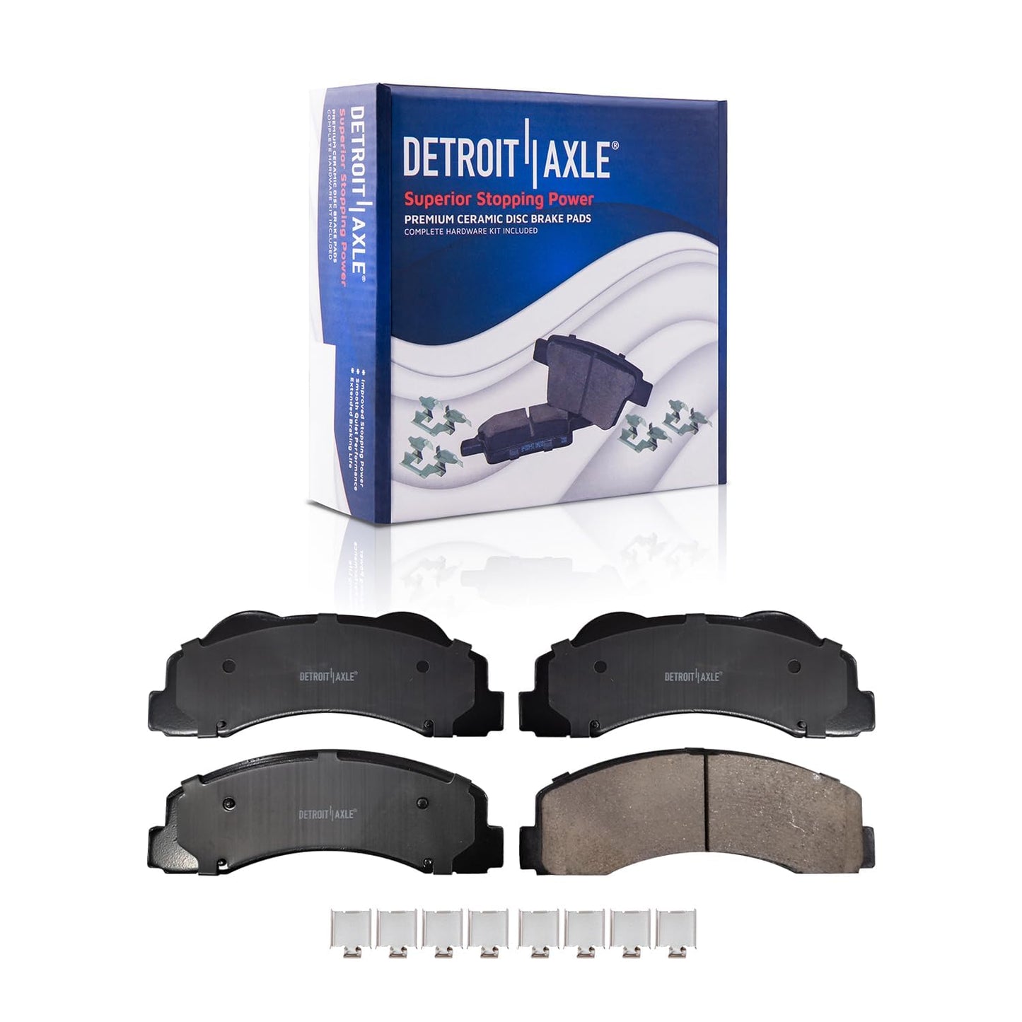 Detroit Axle - Front Brake Kit for 2010 2011 2012 2013 2014 2015 2016 2017 2018 2019 2020 Ford F-150 Expedition Lincoln Navigator, Drilled Slotted Disc Brake Rotors Ceramic Brakes Pads Replacement