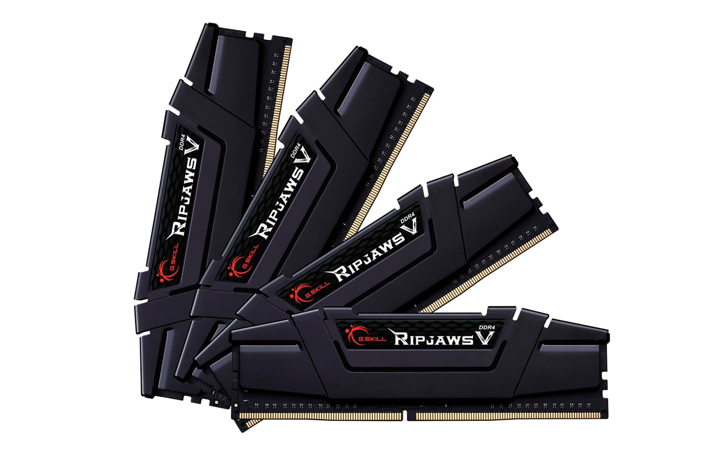 G.SKILL RipjawsV Series DDR4 RAM (XMP) 32GB (2x16GB) 3200MT/s CL16-18-18-38 1.35V Intel AMD Desktop Computer Memory U-DIMM - Black (F4-3200C16D-32GVK)