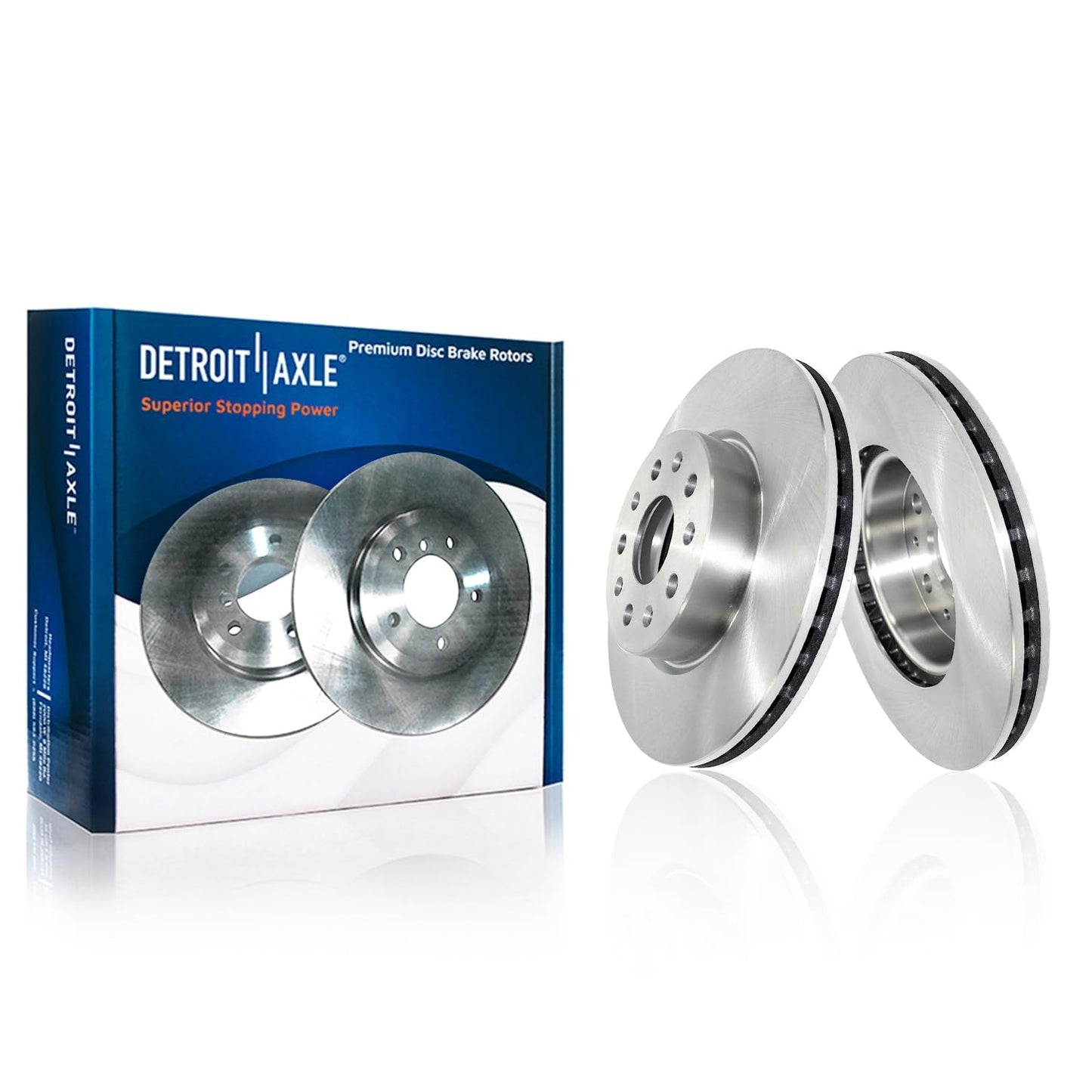 Detroit Axle - 2.4L Front & Rear Brake Kit for 2003-2007 Honda Accord | 11.10'' inch Front and 10.24'' inch Rear Disc Brake Rotors and Ceramic Brakes Pads 2004 2005 2006 Replacement