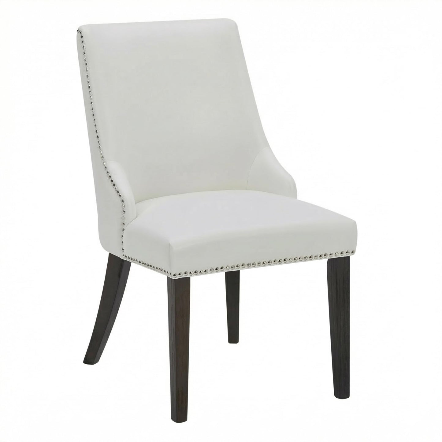 CHITA Modern High Back Dining Room Chairs Set of 2, Farmhouse Upholstered Dining Chairs, Fabric in Linen