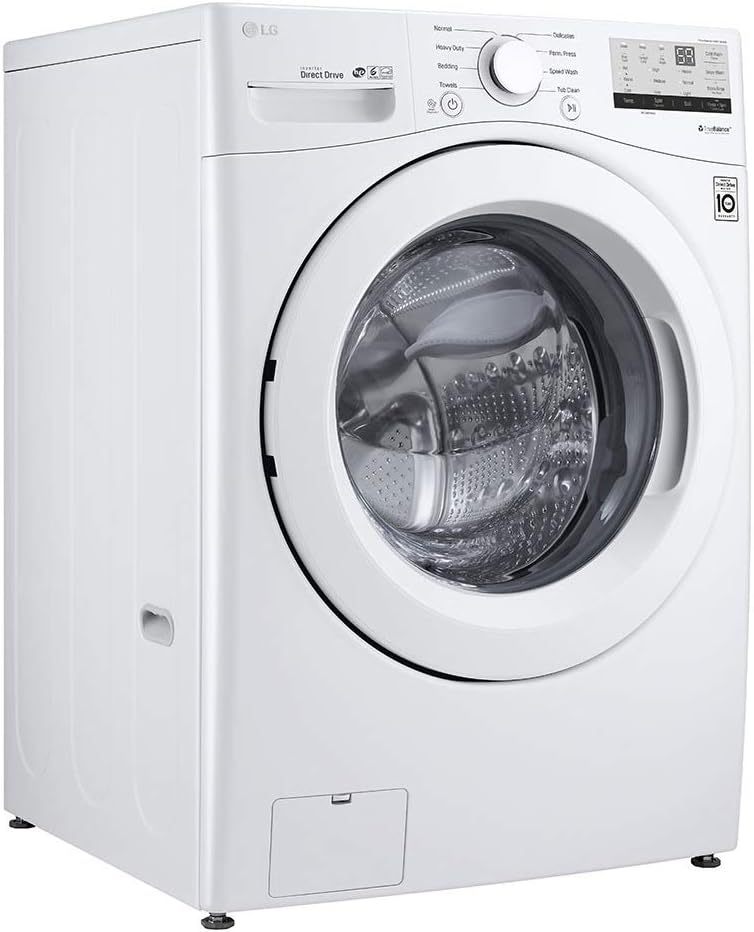 LG WM3400CW 4.5 cu ft Front-Load Washer – High-Efficiency, LoDecibel™ Quiet Operation, 6Motion™ Technology, White