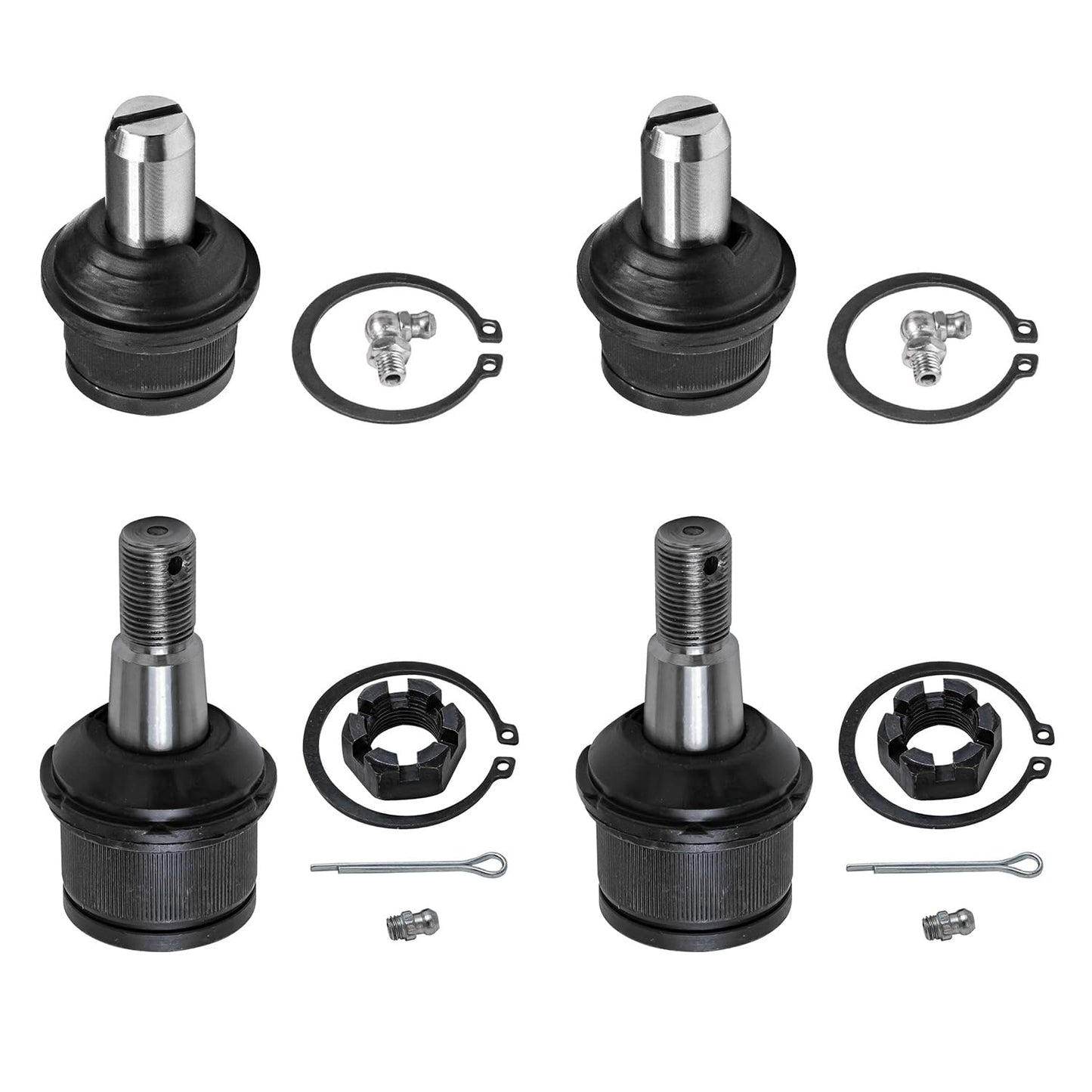 Detroit Axle - 4WD Front 4pc Ball Joints for Ford F-250 F-350 F-450 F-550 Excursion, 4 Upper & Lower Ball Joints Replacement