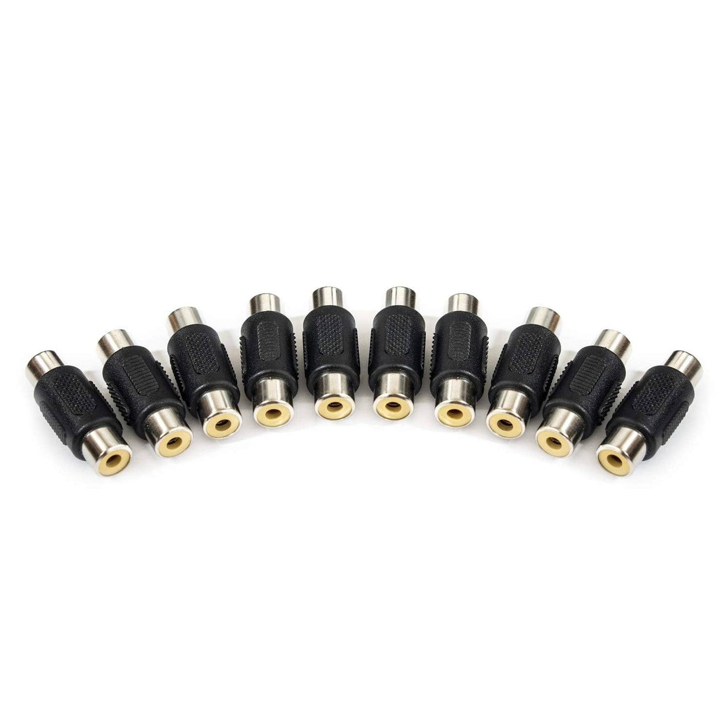 Cmple - RCA Coupler Audio Video Cable Adapter Composite Component Connector Converter - 3 RCA Female to Female Red Green Blue