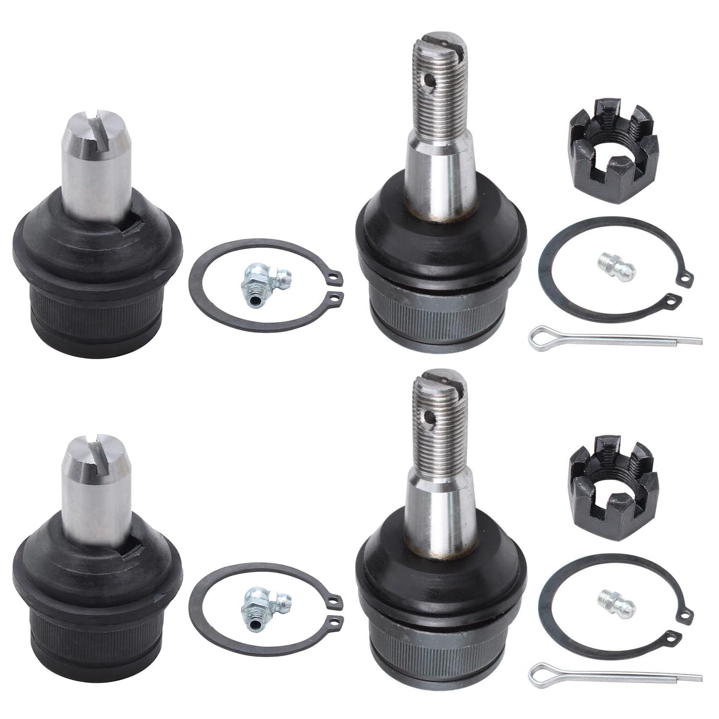 Detroit Axle - 4WD Front 4pc Ball Joints for Ford F-250 F-350 F-450 F-550 Excursion, 4 Upper & Lower Ball Joints Replacement