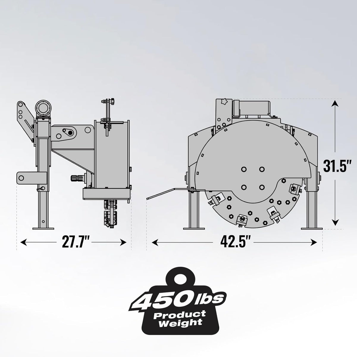 MechMaxx 24" Heavy Duty PTO Powered Stump Root Grinder