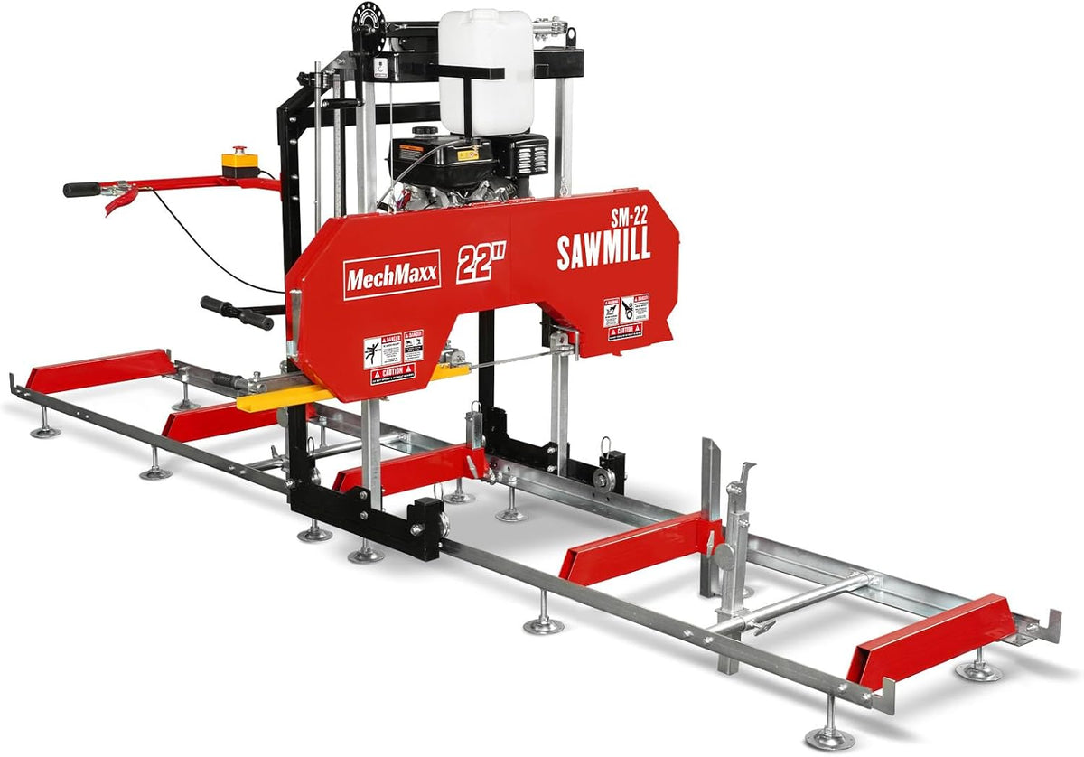 MechMaxx 22" Portable Sawmill, 13' Track Length, 18" Board Width, SM-22