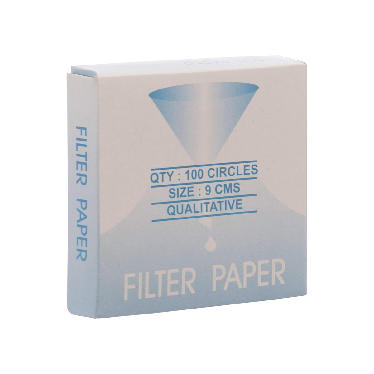 Eisco Filter Paper, 10 Micron, Medium Speed, 85 GSM, 9 cm, 100 Pack