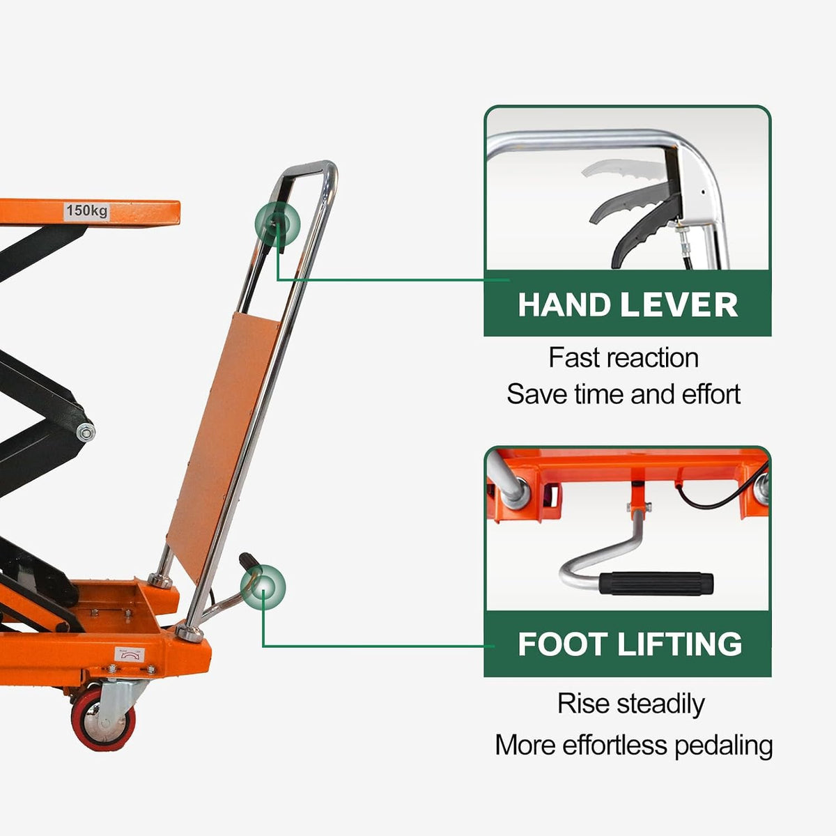 Tory Carrier Double Scissor Lift Table 330 Lbs Capacity