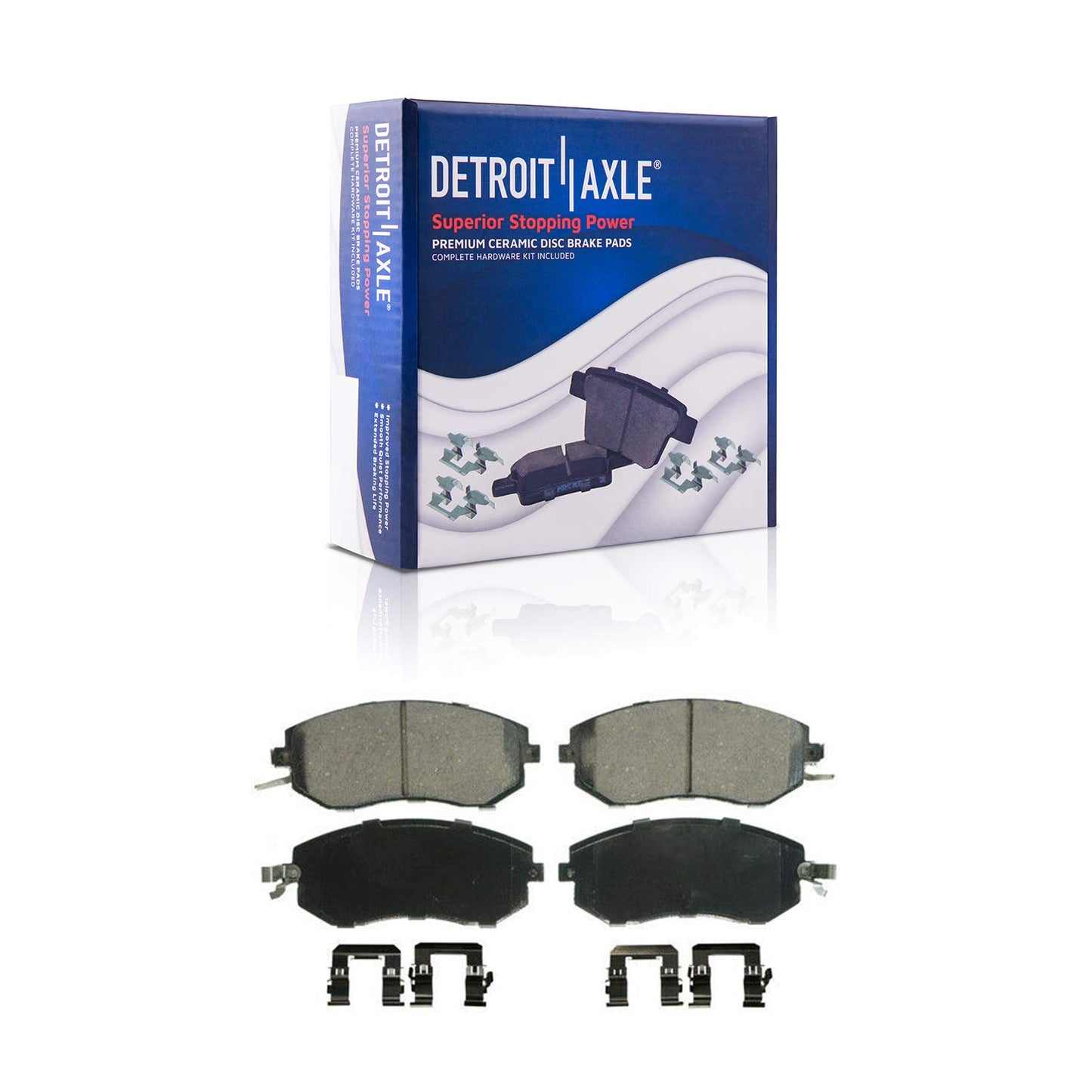 Detroit Axle - Brake Kit for 2013-2016 Kia Optima 2011-2015 Hyundai Sonata, Disc Brake Rotors Ceramic Brakes Pads Front and Rear 2014 Replacement