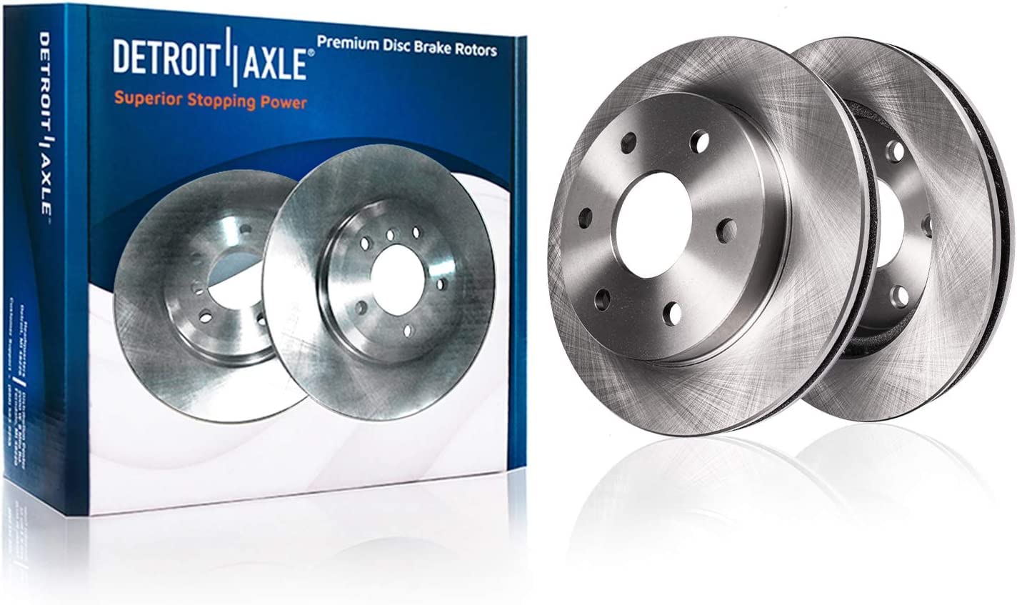Detroit Axle - Front Brake Kit for 06-11 Honda Civic 2006 2007 2008 2009 2010 2011 Disc Brake Rotors Ceramic Brakes Pads Replacement Brake Kit